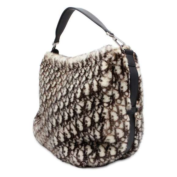 Dior Oblique Mink White  Fur Christian Handbag - Picture 1 of 14